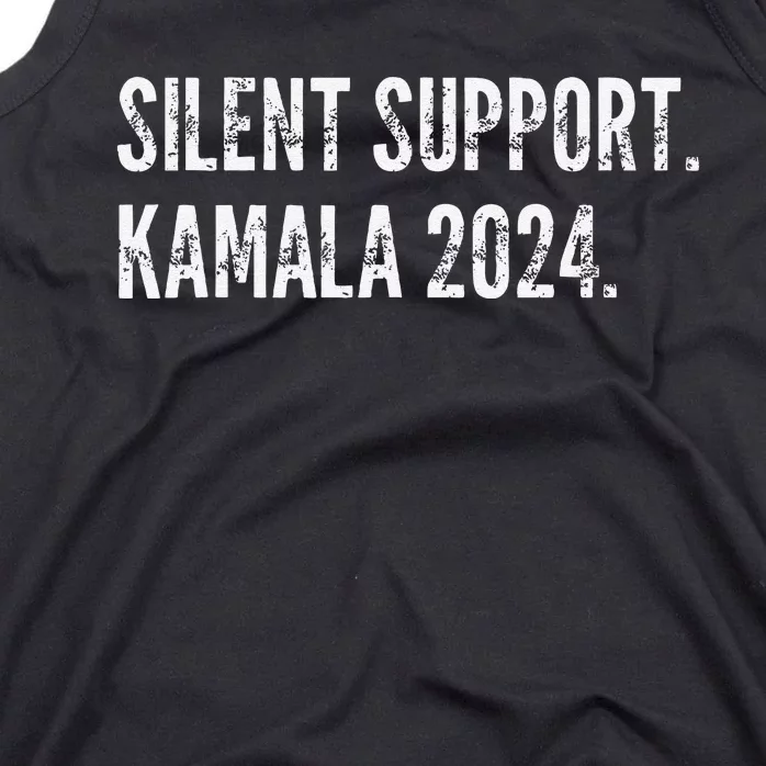 Simple Kamala Harris 2024 Silent Support Election 2024 Tank Top