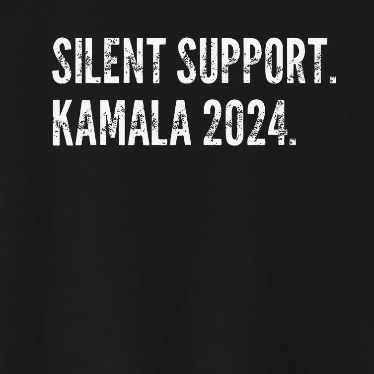 Simple Kamala Harris 2024 Silent Support Election 2024 Women's Crop Top Tee