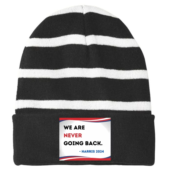 Support Kamala Harris 2024 Pro Women Rights Striped Beanie with Solid Band