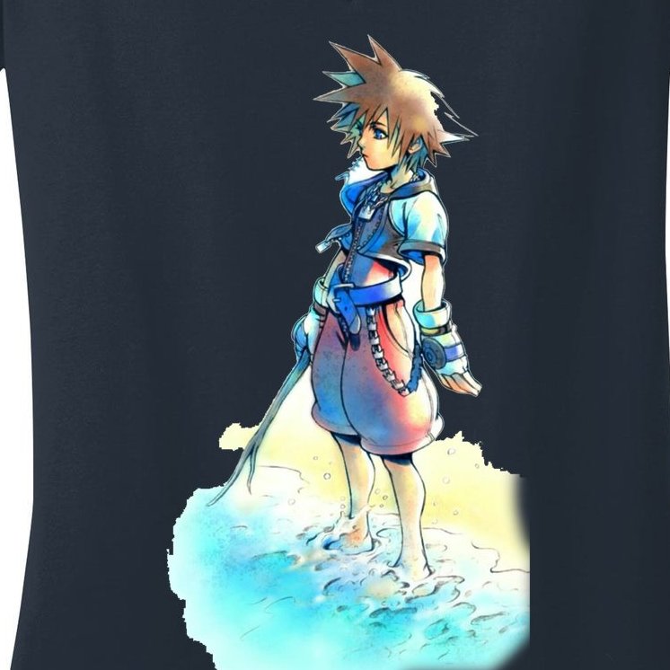 Sora Kingdom Hearts Women's V-Neck T-Shirt