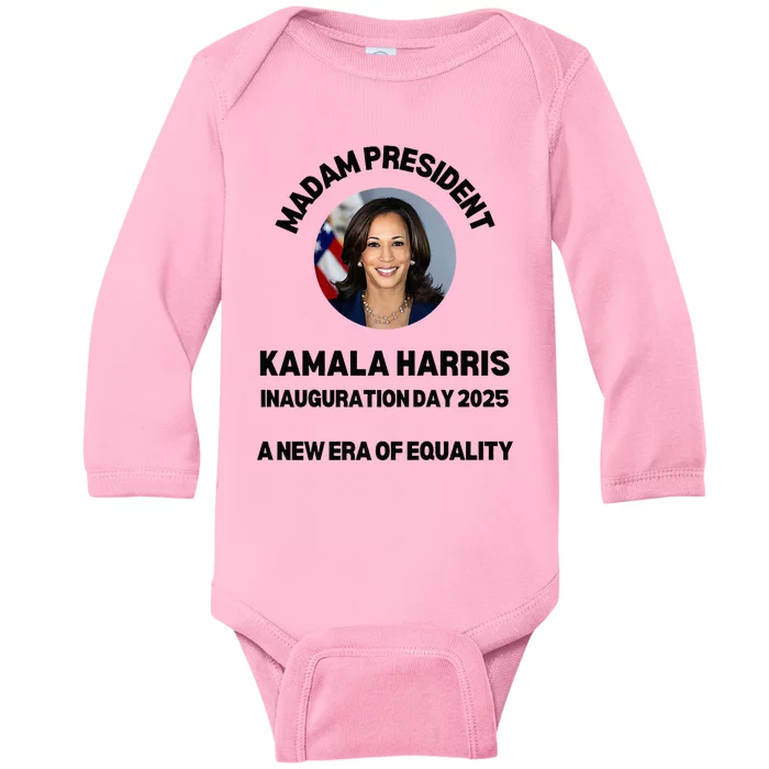 Simple Kamala Harris 2024 Walz Era Equality Inauguration Day Baby Long Sleeve Bodysuit