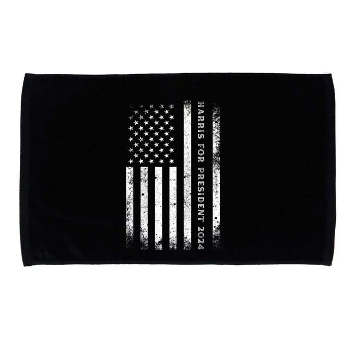 Support Kamala Harris For President 2024 Us Flag Microfiber Hand Towel