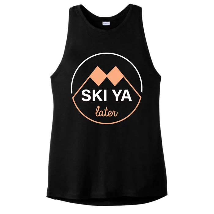 Ski Ya Later Ladies Tri-Blend Wicking Tank