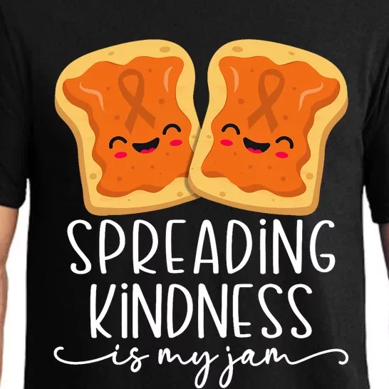 Spreading Kindness Is My Jam Orange Unity Day Anti Bullying Pajama Set