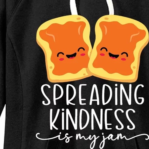 Spreading Kindness Is My Jam Orange Unity Day Anti Bullying Women's Fleece Hoodie