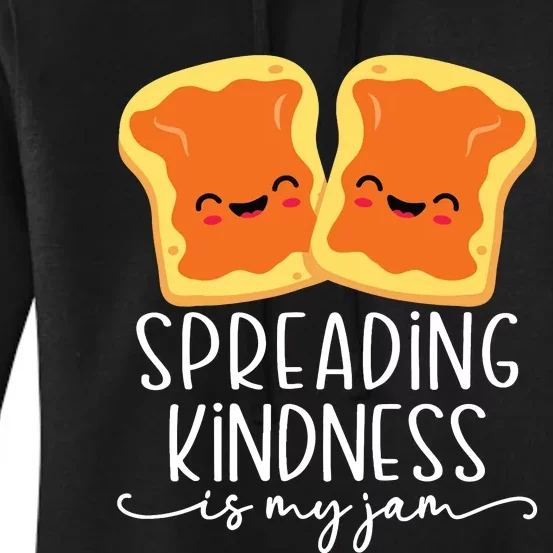 Spreading Kindness Is My Jam Orange Unity Day Anti Bullying Women's Pullover Hoodie