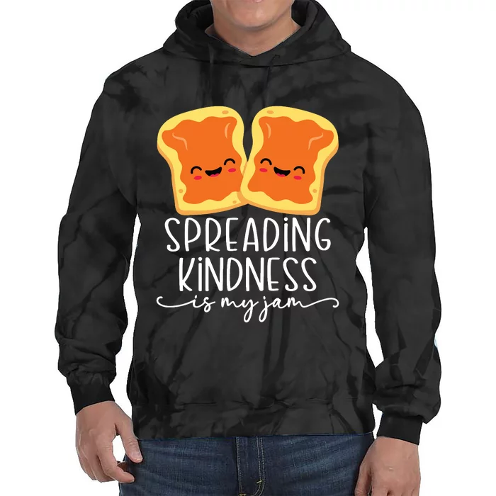 Spreading Kindness Is My Jam Orange Unity Day Anti Bullying Tie Dye Hoodie