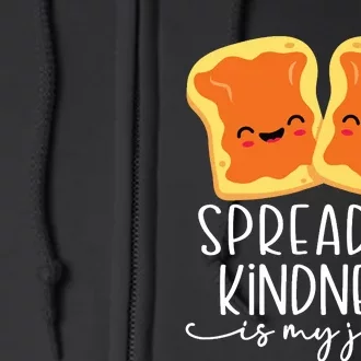 Spreading Kindness Is My Jam Orange Unity Day Anti Bullying Full Zip Hoodie