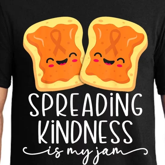 Spreading Kindness Is My Jam Orange Unity Day Anti Bullying Pajama Set