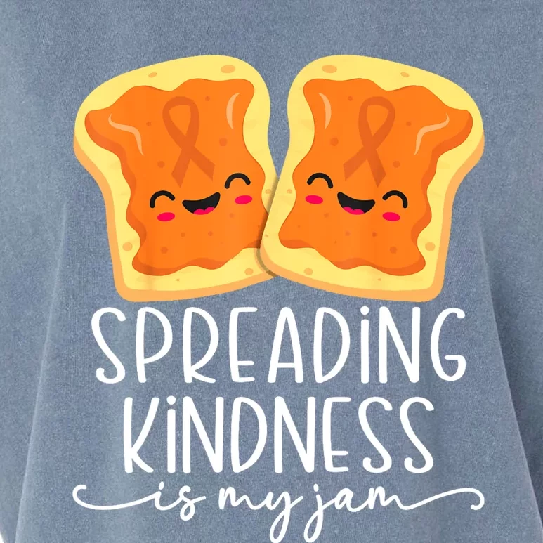 Spreading Kindness Is My Jam Orange Unity Day Anti Bullying Garment-Dyed Women's Muscle Tee