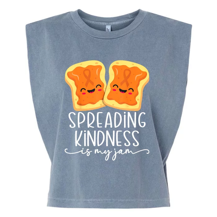 Spreading Kindness Is My Jam Orange Unity Day Anti Bullying Garment-Dyed Women's Muscle Tee