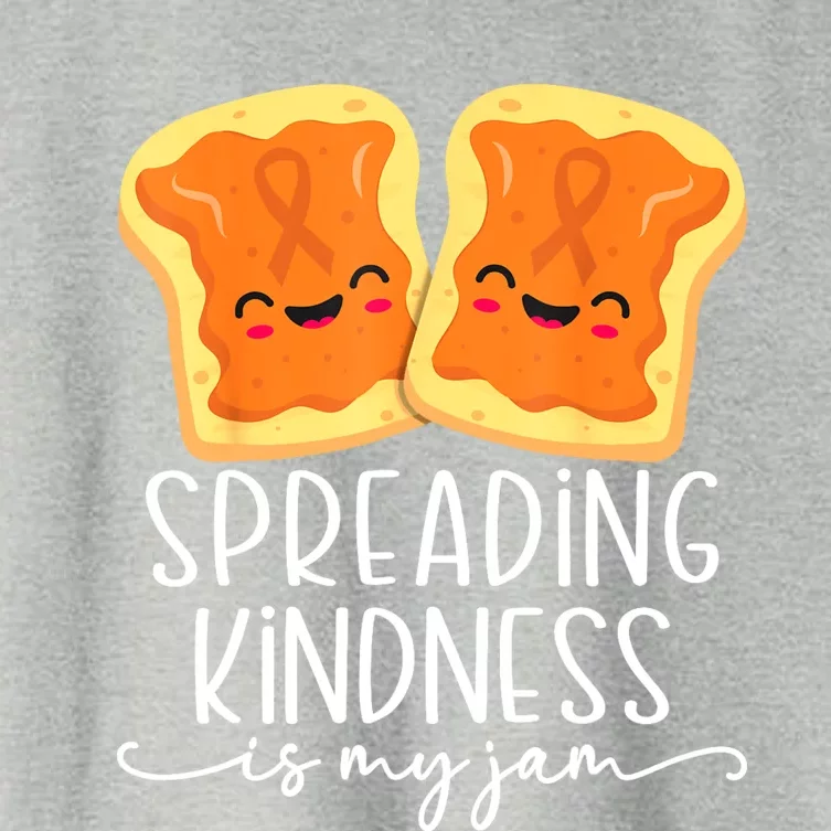 Spreading Kindness Is My Jam Orange Unity Day Anti Bullying Women's Crop Top Tee