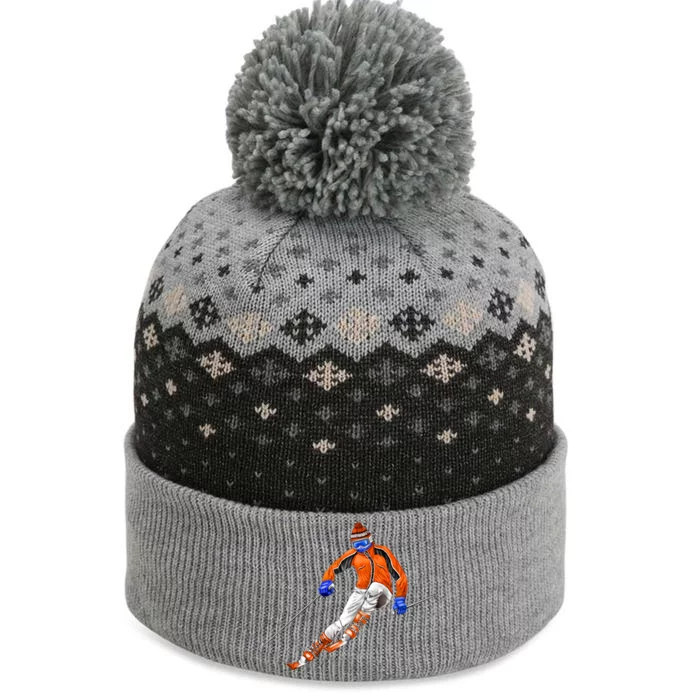 Skiing Downhill The Baniff Cuffed Pom Beanie