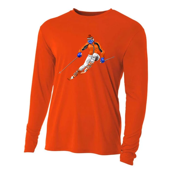 Skiing Downhill Cooling Performance Long Sleeve Crew