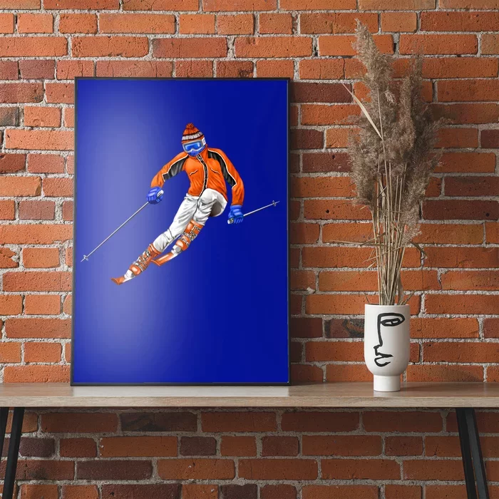 Skiing Downhill Poster