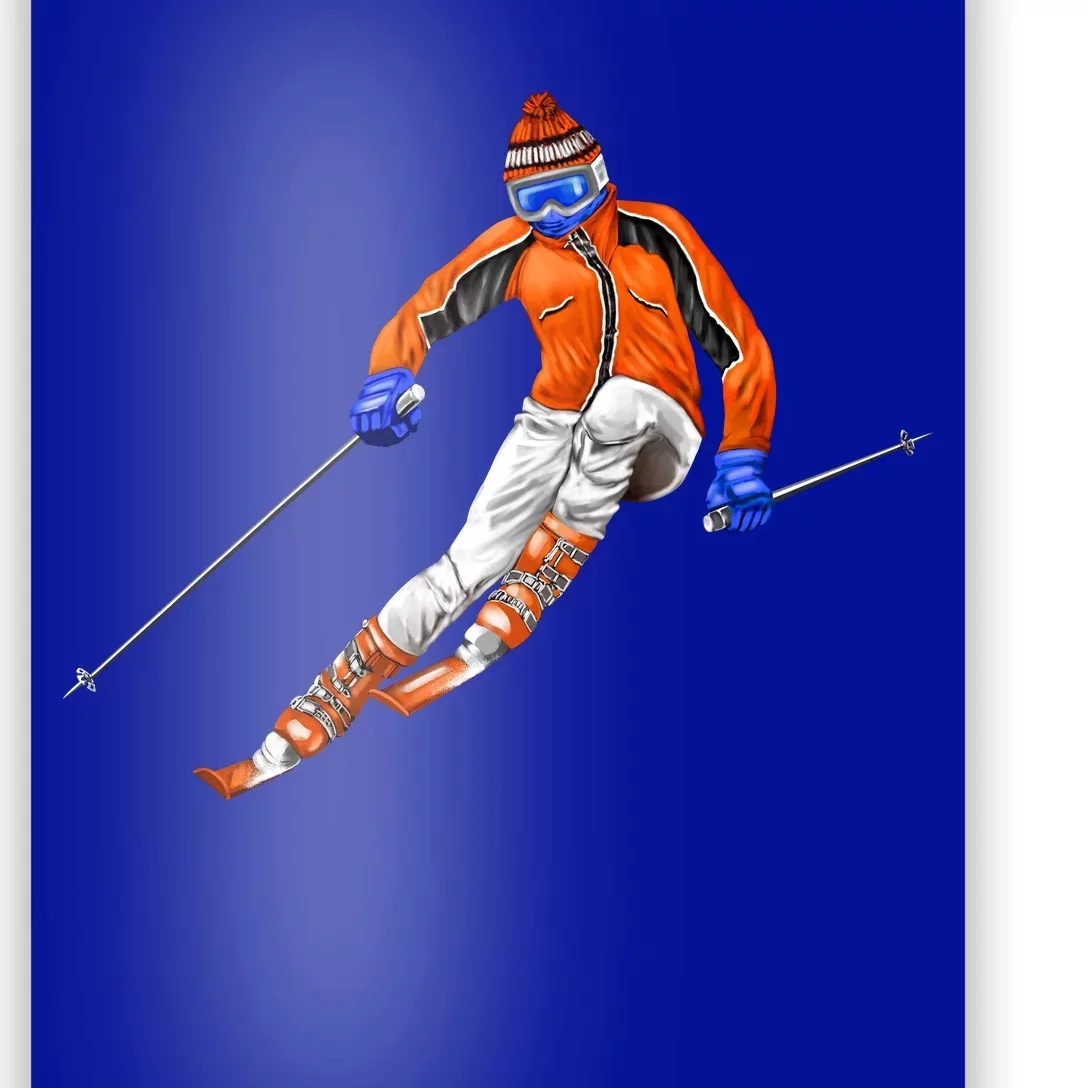 Skiing Downhill Poster