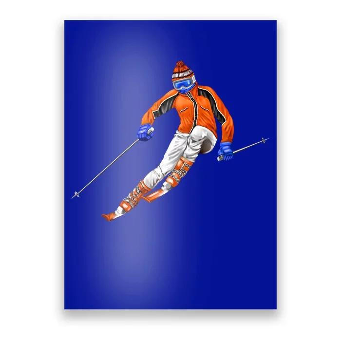 Skiing Downhill Poster