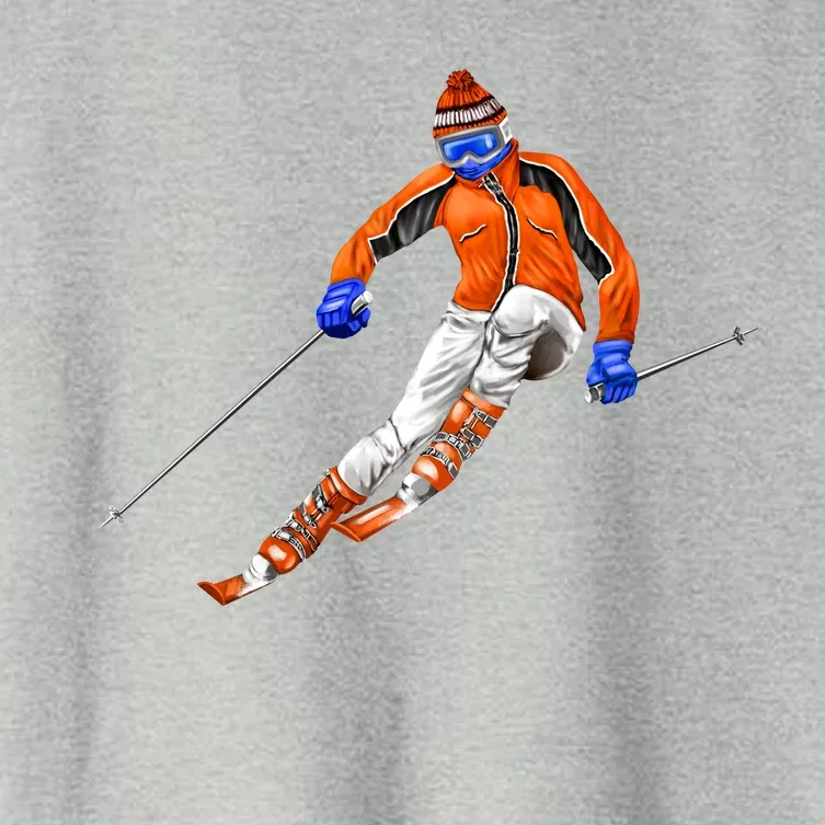 Skiing Downhill Women's Crop Top Tee