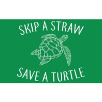 Skip A Straw Save A Turtle Bumper Sticker