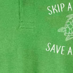 Skip a Straw Save a Turtle Softstyle Adult Sport Polo