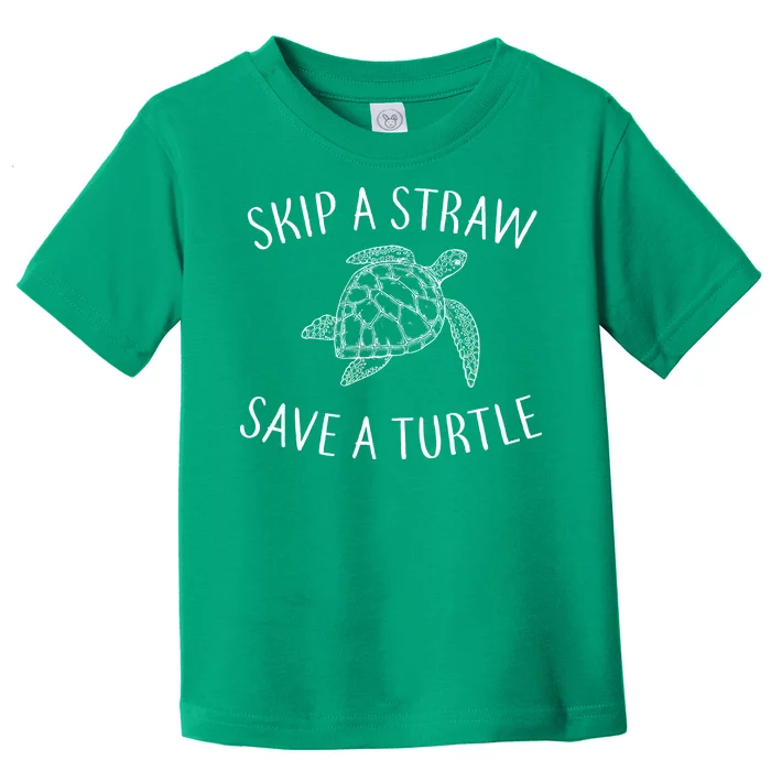 Skip a Straw Save a Turtle Toddler T-Shirt