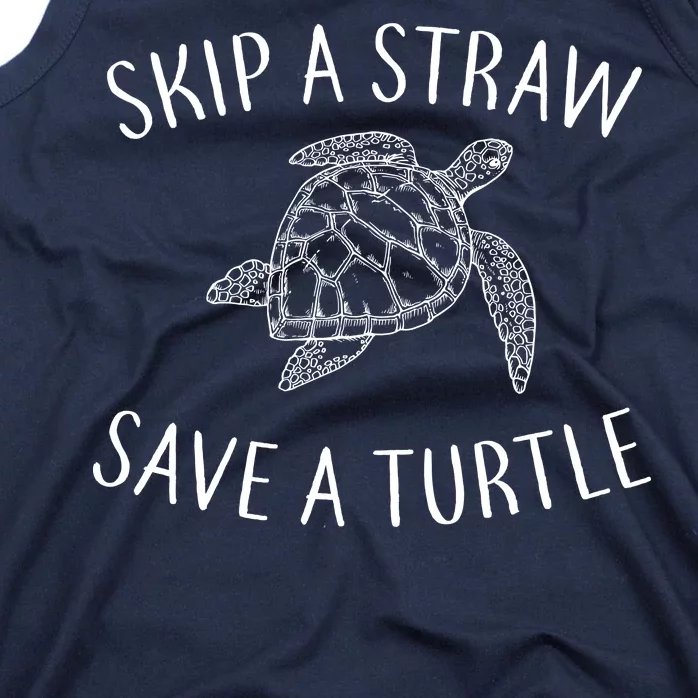 Skip a Straw Save a Turtle Tank Top