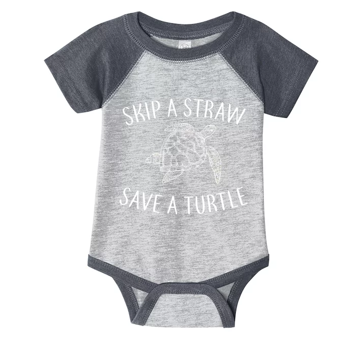 Skip A Straw Save A Turtle Infant Baby Jersey Bodysuit