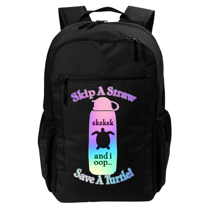 Skip A Straw Save A Turtle Sksksks Daily Commute Backpack