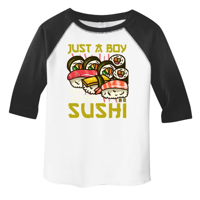 Sushi Kawaii Just A Who Loves Sushi Sushi Lover Gift Toddler Fine Jersey T-Shirt