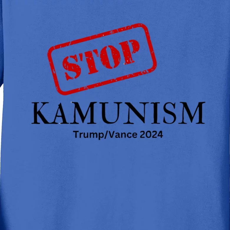 Stop Kamunism Kamunism Anti Kamnuism Trump Vance 2024 Elec Gift Kids Long Sleeve Shirt