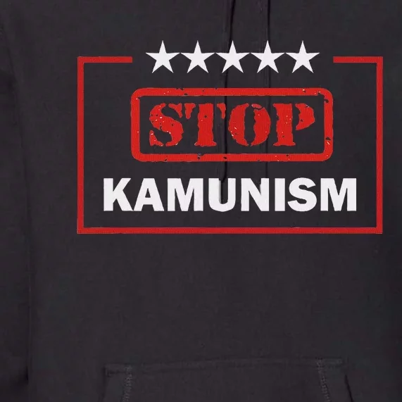 Stop Kamunism Kamala Harris 2024 Trump Vance Premium Hoodie