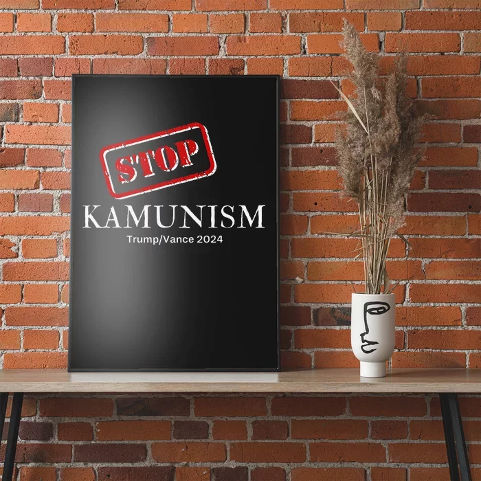 Stop Kamunism Kamala Harris 2024 Trump Vance Supporters Poster