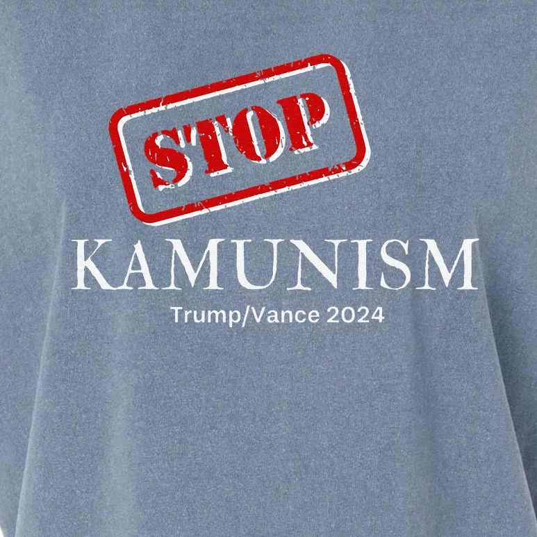 Stop Kamunism Kamala Harris 2024 Trump Vance Supporters Garment-Dyed Women's Muscle Tee