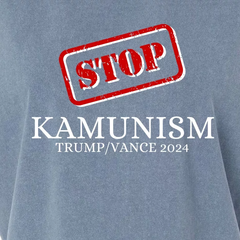 Stop Kamunism Kamala Harris 2024 Trump Vance Supporters Garment-Dyed Women's Muscle Tee