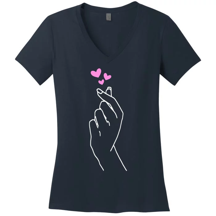 Saranghae Korean Kdrama Lovers Women's V-Neck T-Shirt