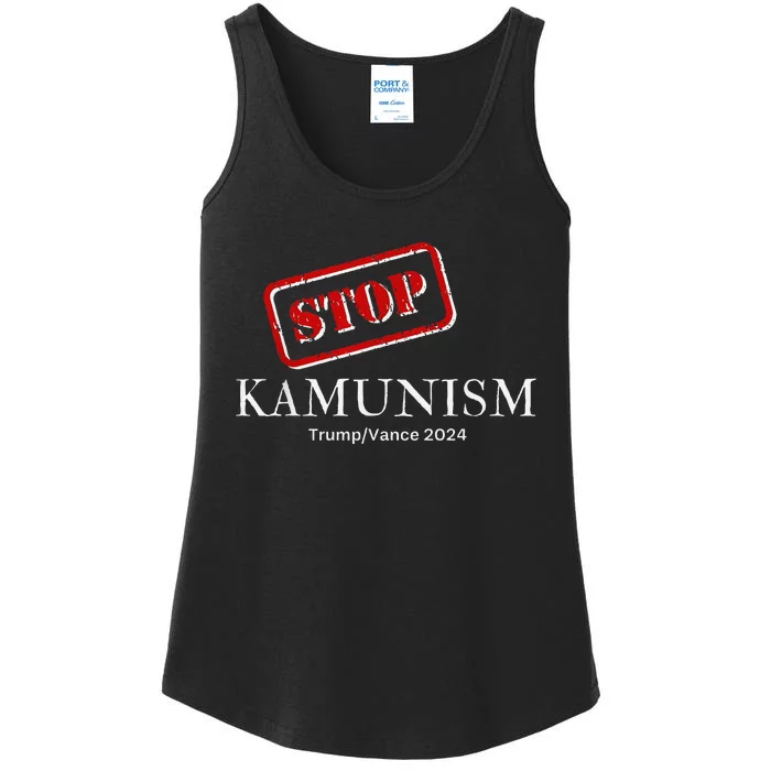 Stop Kamunism Kamala Harris 2024 Trump Vance Supporters Ladies Essential Tank