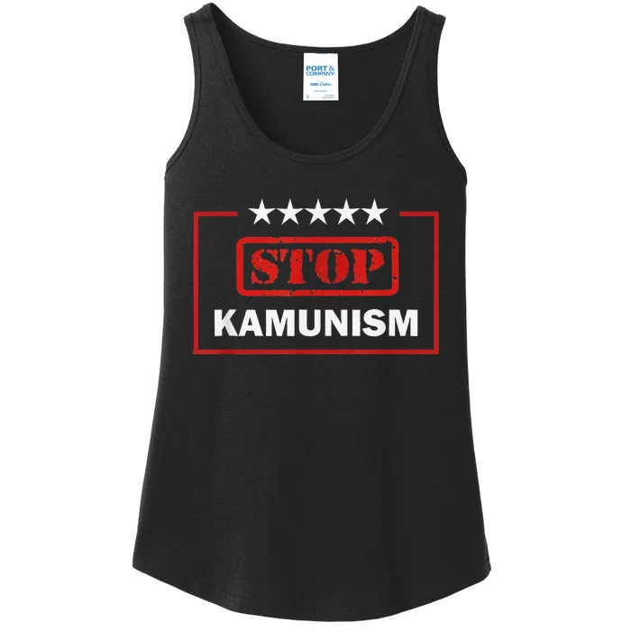 Stop Kamunism Kamala Harris 2024 Trump Vance Ladies Essential Tank