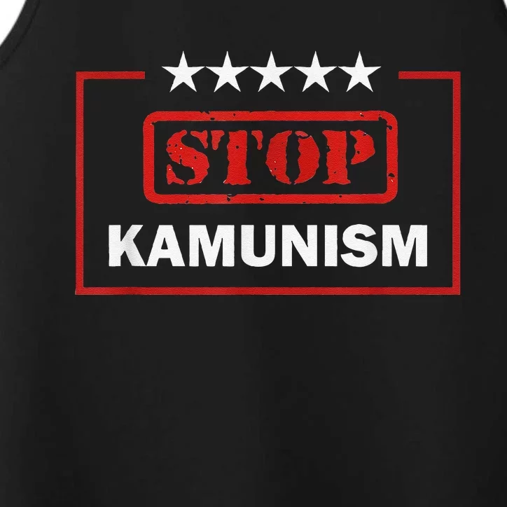 Stop Kamunism Kamala Harris 2024 Trump Vance Performance Tank