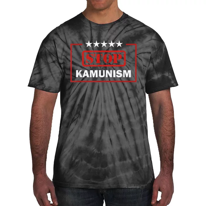 Stop Kamunism Kamala Harris 2024 Trump Vance Tie-Dye T-Shirt