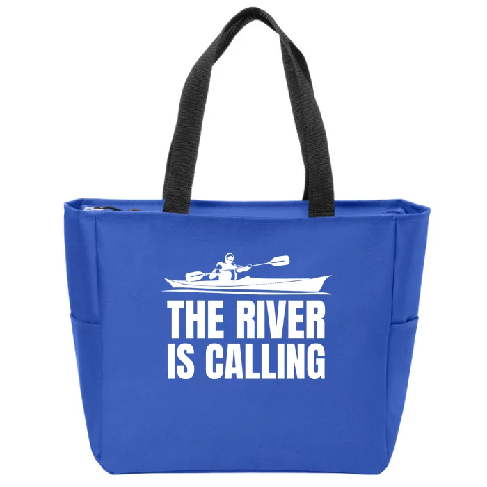 Sea Kayaking Kayaker With An Ocean Kayak Gift Zip Tote Bag