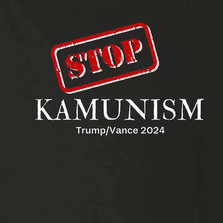 Stop Kamunism Kamala Harris 2024 Trump Vance Supporters Toddler Long Sleeve Shirt