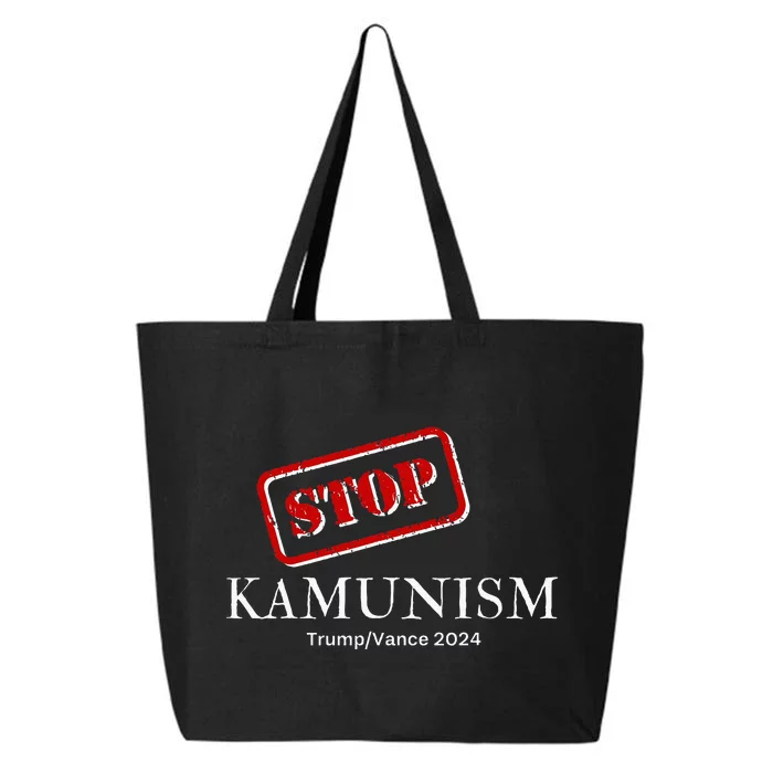 Stop Kamunism Kamala Harris 2024 Trump Vance Supporters 25L Jumbo Tote