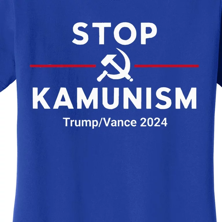 Stop Kamunism Kamala Harris 2024 Trump Vance Supporters Women's T-Shirt