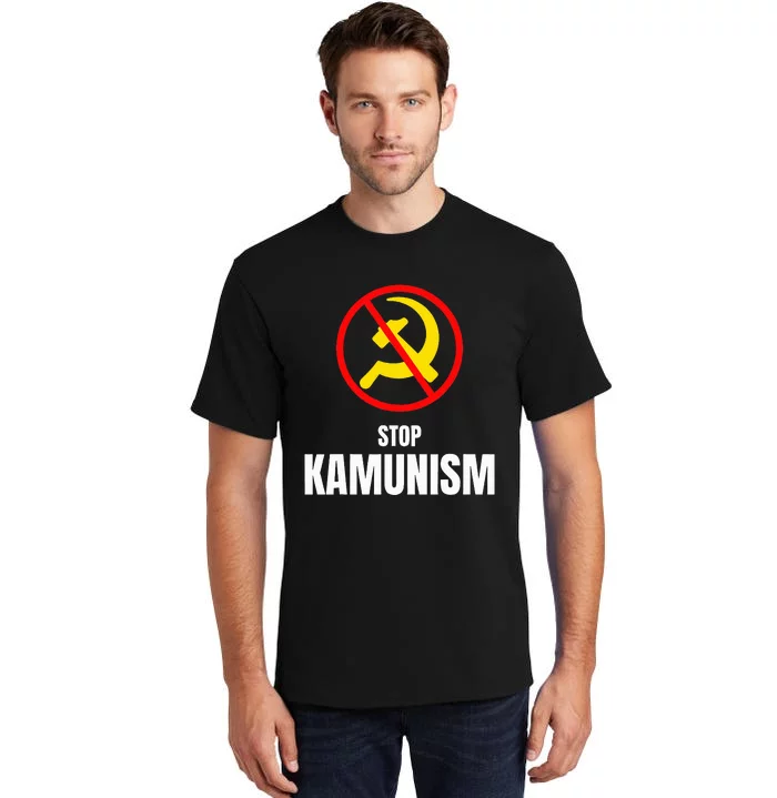 Stop Kamunism Kamala Harris 2024 Funny Parody Tall T-Shirt