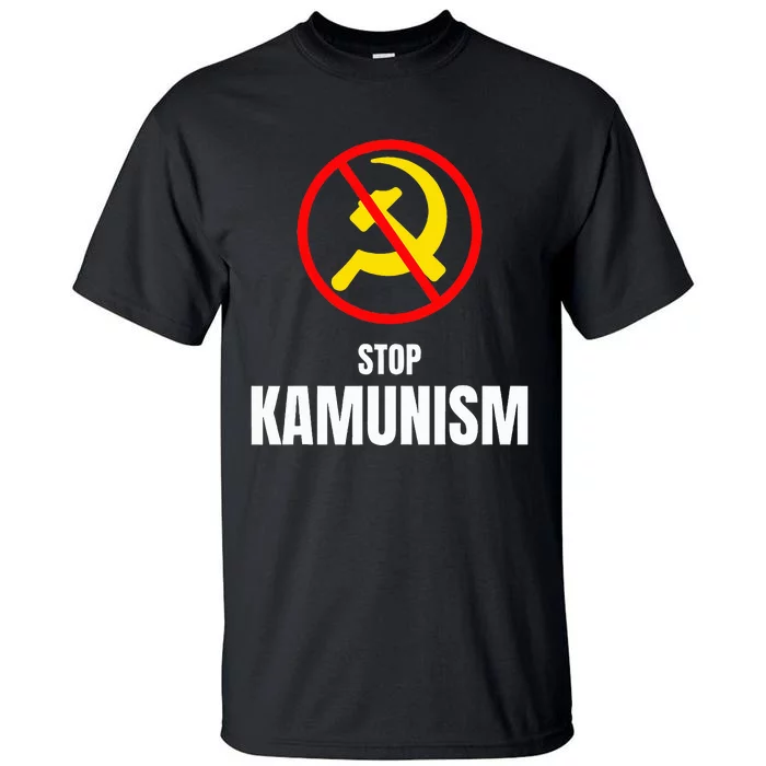 Stop Kamunism Kamala Harris 2024 Funny Parody Tall T-Shirt