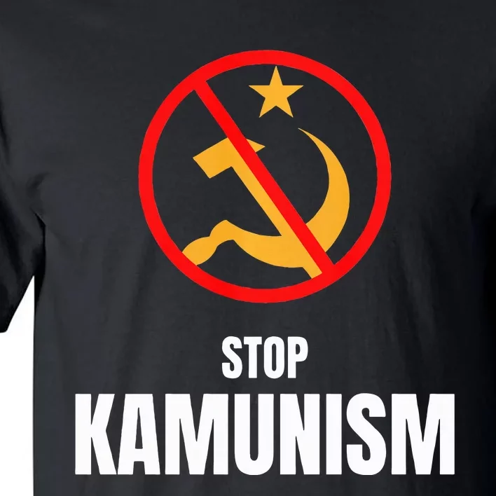 Stop Kamunism Kamala Harris 2024 Funny Parody Long Sleeve Tall T-Shirt