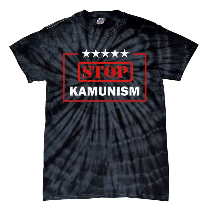 Stop Kamunism Kamala Harris 2024 Trump Vance Tie-Dye T-Shirt