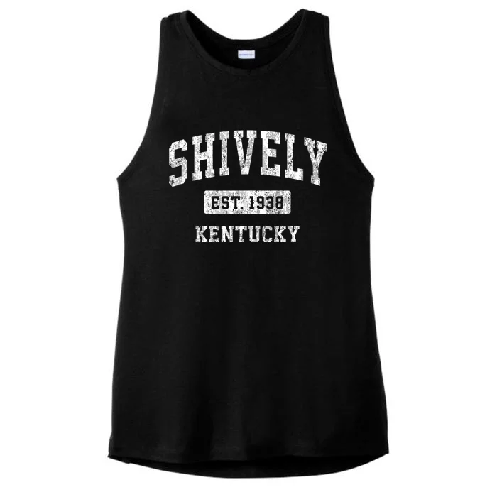 Shively Kentucky Ky Vintage Sports Established Design Ladies Tri-Blend Wicking Tank