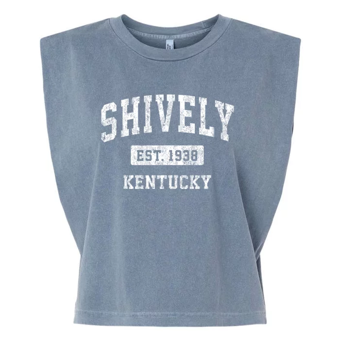 Shively Kentucky Ky Vintage Sports Established Design Garment-Dyed Women's Muscle Tee