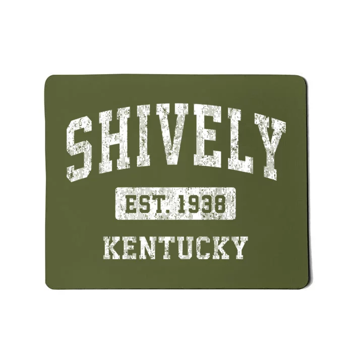 Shively Kentucky Ky Vintage Sports Established Design Mousepad